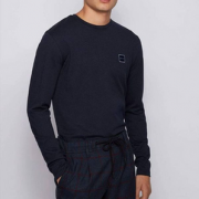 多码！HUGO Hugo Boss 雨果·博斯 Tacks 男士纯棉长袖T恤 50393629  含税到手约￥272