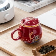 茶水分离 陶瓷泡茶杯