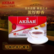 斯里兰卡进口 AKBAR 高山锡兰红茶袋泡茶 100片200g