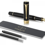 Parker 派克 Duofold International 世纪名望纯黑金夹钢笔（小豆腐）M尖  含税到手约1440元
