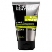 L‘OREAL PARIS 巴黎欧莱雅 男士控油炭爽双效洁面膏 单瓶装 100ml *8件