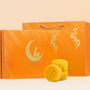 送礼佳品！半岛喜月 流心奶黄月饼礼盒 60g*6枚