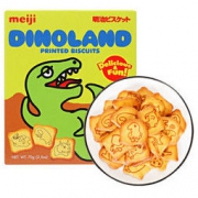 明治(Meiji) 儿童饼干 恐龙造型饼干 趣味游戏 新加坡进口 儿童零食70g *13件
