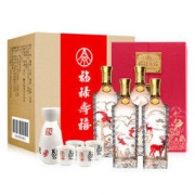 五粮液股份公司 福禄寿禧 浓香型高度白酒 喜酒礼品酒 52度500ml*4瓶礼盒装