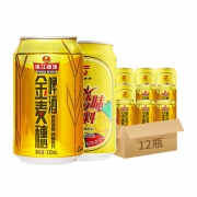 88VIP：珠江啤酒 10度 金麦穗 菠萝啤 330ml*12罐