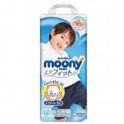 moony 尤妮佳 婴儿裤型纸尿裤 男 XXL26片 *5件 320元包邮包税（合64元/件）
