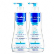 妙思乐Mustela二合一洗发沐浴露500ml*2+ 滋润保湿润肤霜40ml