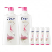 京东PLUS会员： Dove 多芬 洗发水护发素套装 (洗发乳700ml *2+润发精华素100ml *4) *3件