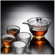 普智 初雪锤纹日式茶杯 三才茶盖碗茶杯 功夫茶具