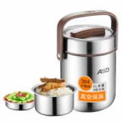 ASD 爱仕达 RWS20T3WG-T 不锈钢饭盒 3层 深咖色 2.0L +凑单品 49.4元包邮（需用券）