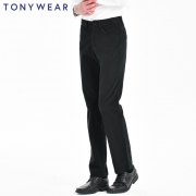 Tony Wear 汤尼威尔 男士中高腰商务小直筒休闲裤