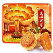 广州酒家 双黄纯白莲蓉月饼 750g铁盒装 *2件