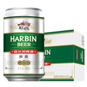 PLUS会员：哈尔滨（Harbin）啤酒 醇爽啤酒 330ml*24听 *5件
