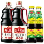 海天金标生抽2 2组合 1.28L*2+520G*2（酱油 蚝油） *3件