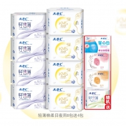 聚划算百亿补贴：ABC 卫生巾日用夜用组合装（240*32片+323*12片+190*8片+随机发3包） 29.9元包邮（需用券）
