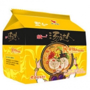统一生活面 汤达人酸酸辣辣豚骨拉面130g*5袋 方便面泡面袋装速食 *5件