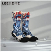 LEEME.ME 粒米 神兽系列 个性图案中筒袜 *3件