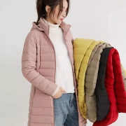 雅鹿 女士 中长款 轻薄 羽绒服