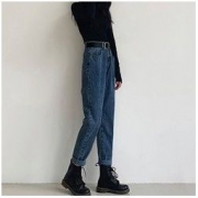 Herscity 女士棉质高腰牛仔裤