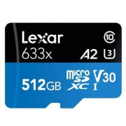Lexar 雷克沙 633x MicroSDXC UHS-I U3 A2 TF存储卡 512GB