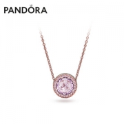 Pandora 潘多拉 温柔心意 玫瑰金浪漫女士项链