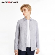 JackJones 杰克琼斯 男士 亚麻衬衫 219105522
