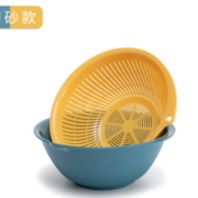 生活谷 双层塑料沥水洗菜盆 小号两件套