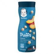 临期品： Gerber 嘉宝 婴幼儿星星泡芙 水蜜桃味 42g 3段（8个月以上） *19件