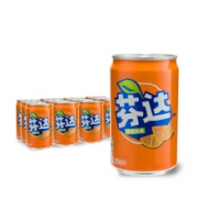 限地区：芬达 橙味汽水碳酸饮料 200ml*12罐*2件+赠送万寿斋 月饼320g