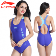 遮肚显瘦！LI-NING 李宁 LSLL018 女士连体泳衣