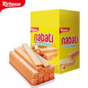 Nabati 丽芝士（Richeese）奶酪味 威化饼干 460g/盒 *8件 + 金锣 火腿肠 450g