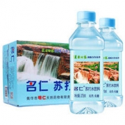 名仁 苏打水饮料 无糖无汽弱碱性水 375ml*24瓶 整箱装 *3件