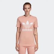adidas 阿迪达斯 三叶草 TREFOIL TEE DV2587 女子短袖上衣