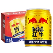 特别添加西洋参：250mlx24罐 Red Bull 红牛 安奈吉 运动型功能饮料
