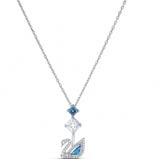 新低价！Swarovski施华洛世奇125周年纪念款蓝调天鹅吊坠项链  到手约￥471