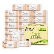 洁柔 抽纸 粉Face系列 三层120抽*20包 面巾纸 餐巾纸 整箱 新老包装交替发货 *3件