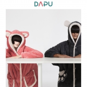 DAPU 大朴 冬季保暖加厚情侣款睡袍