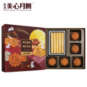 香港美心 月饼蛋卷高档礼盒 590g  送礼佳品