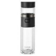 SUPOR 苏泊尔 双层玻璃杯 乌木黑 220ml *2件