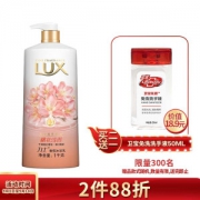 京东PLUS会员： LUX 力士 沐浴露 桃花浅香 1L *7件