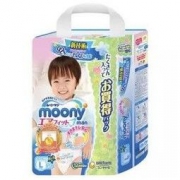 京东PLUS会员： moony 尤妮佳 男婴儿拉拉裤 L56片 *4件