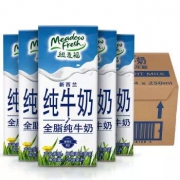 99大促、88VIP：Meadow Fresh 纽麦福 全脂纯牛奶 250ml 24盒 *4件 201.41元包邮（返12元超市卡）