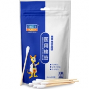 限地区：袋鼠医生 医用棉签棒 竹棒型 8cm*100支/袋 *3件