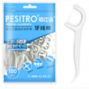 不伤牙龈！pesitro 佰仕洁 多效护理牙线棒 300只 赠随身盒 9.9元包邮（需用券）