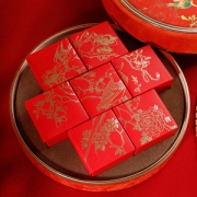 故宫食品 朕的心意 2020新款刺绣圆盒月饼礼盒 475g