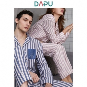 DAPU 大朴 秋季条纹情侣家居套装 低至96.75元