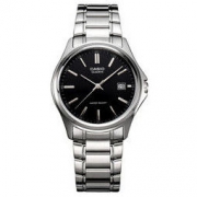 CASIO 卡西欧 指针系列 MTP-1183A-1A 男士石英手表 40mm 皮革 黑色 圆形
