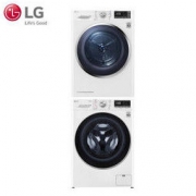 LG RC90U2AV2W FLW10G4W 9KG 热泵烘干机 10.5KG 蒸汽滚筒洗衣机套装