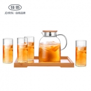 佳佰 一壶四杯一茶盘套装 1700ml 79元