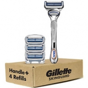 1刀架+4刀头：Gillette 吉列 SKIN 云感 手动剃须刀套装